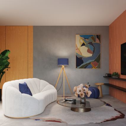 Talna svetilka NATT 1xE27/15W/230V modra