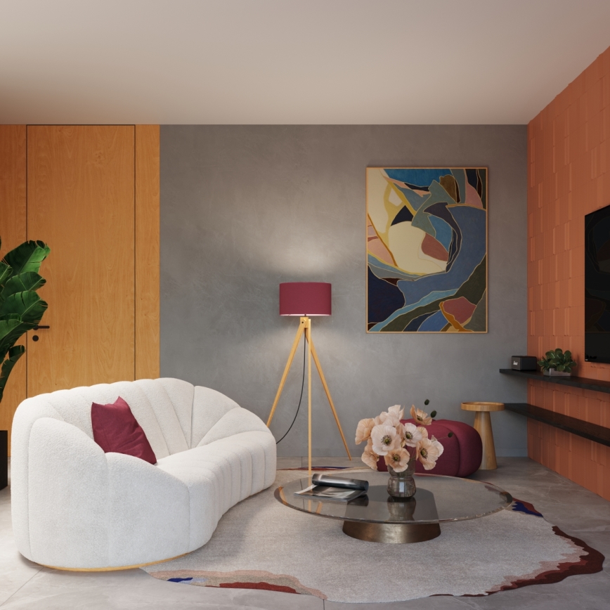 Stoječa svetilka NATT 1xE27/15W/230V rdeča