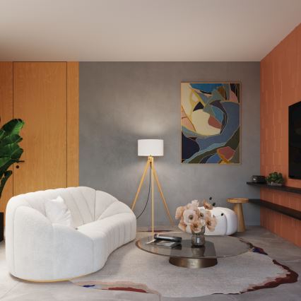 Stoječa svetilka NATT 1xE27/15W/230V bela