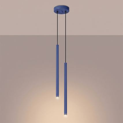 Lestenec na kablu PASTELO 2xG9/8W/230V modra