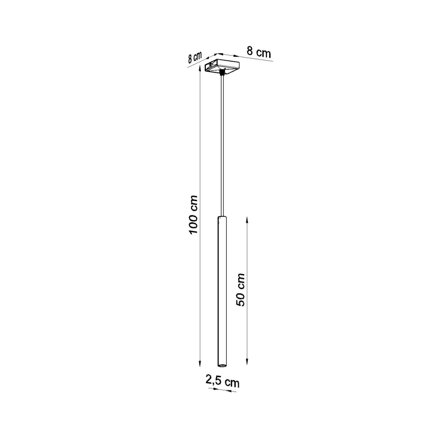 Lestenec na kablu PASTELO 1xG9/8W/230V rumen