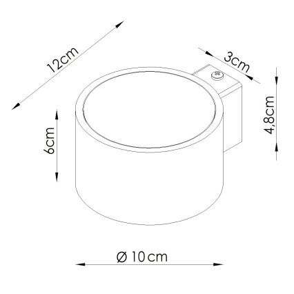 Stenska svetilka MODO 1xGX53/10W/230V taupe