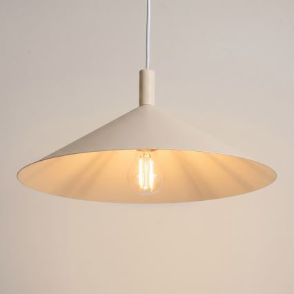 Lestenec na vrvici NOX 1xE27/15W/230V, kremna barva