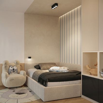 Stenska svetilka AURA 1xGX53/10W/230V črna