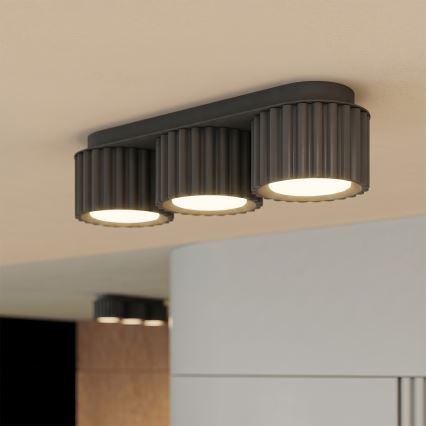 Točkovno svetilo AURA 3xGX53/10W/230V črno