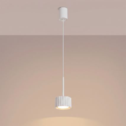 Lestenec na vrvici AURA 1xGX53/10W/230V bela