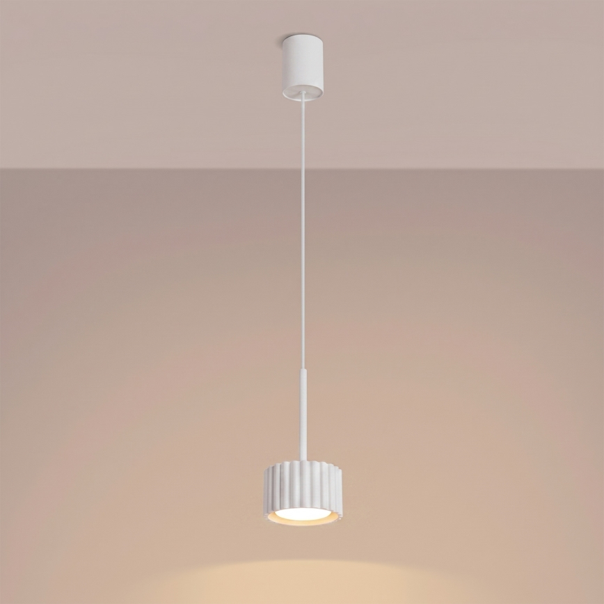 Lestenec na vrvici AURA 1xGX53/10W/230V bela