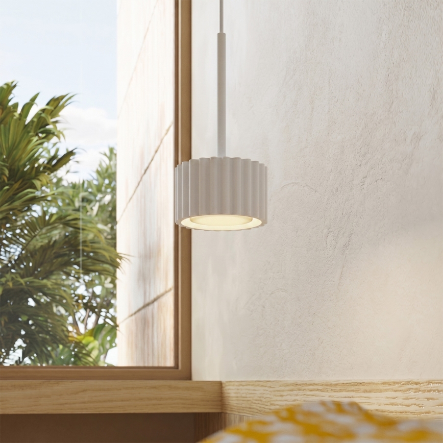 Lestenec na vrvici AURA 1xGX53/10W/230V bela