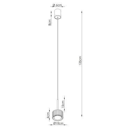 Lestenec na vrvici AURA 1xGX53/10W/230V bela