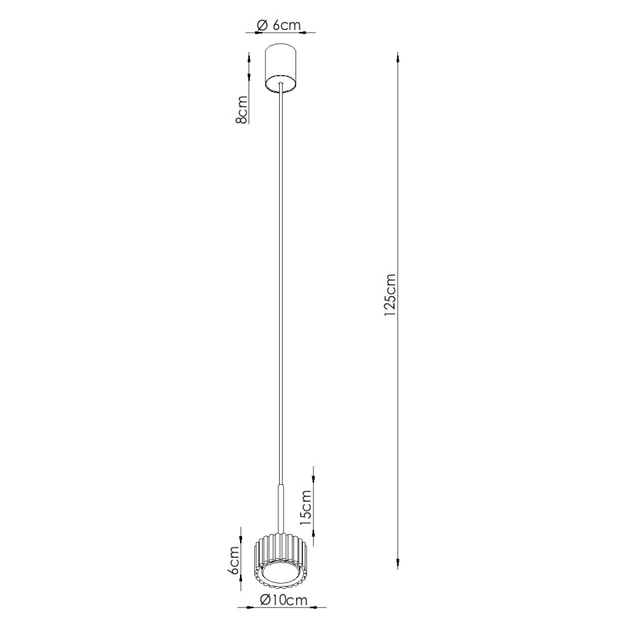 Lestenec na vrvici AURA 1xGX53/10W/230V bela