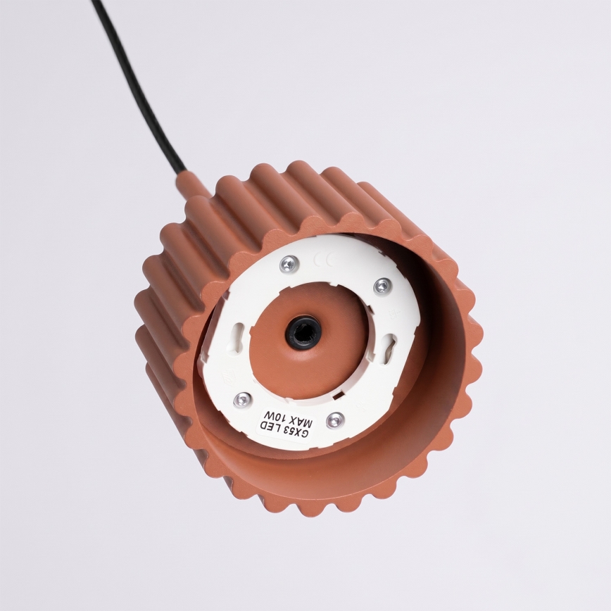 Viseča svetilka na kablu AURA 1xGX53/10W/230V rdeča