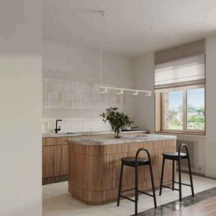 Viseči lestenec na žički AURA 4xGX53/10W/230V bela