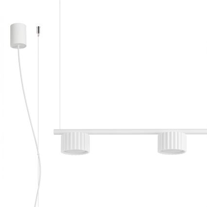 Viseči lestenec na žički AURA 4xGX53/10W/230V bela