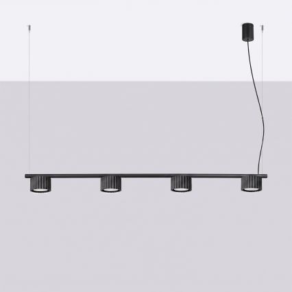 Lestenec na kablu AURA 4xGX53/10W/230V črna