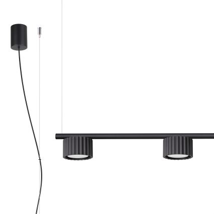 Lestenec na kablu AURA 4xGX53/10W/230V črna