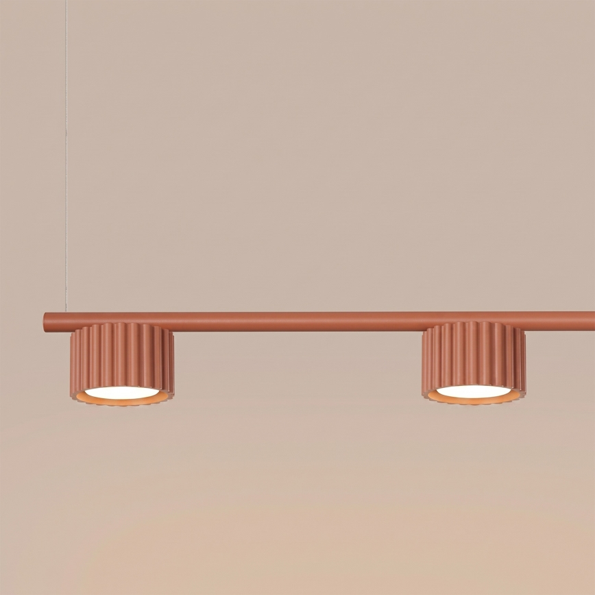 Viseči lestenec AURA na jeklenem kablu 4xGX53/10W/230V rdeča