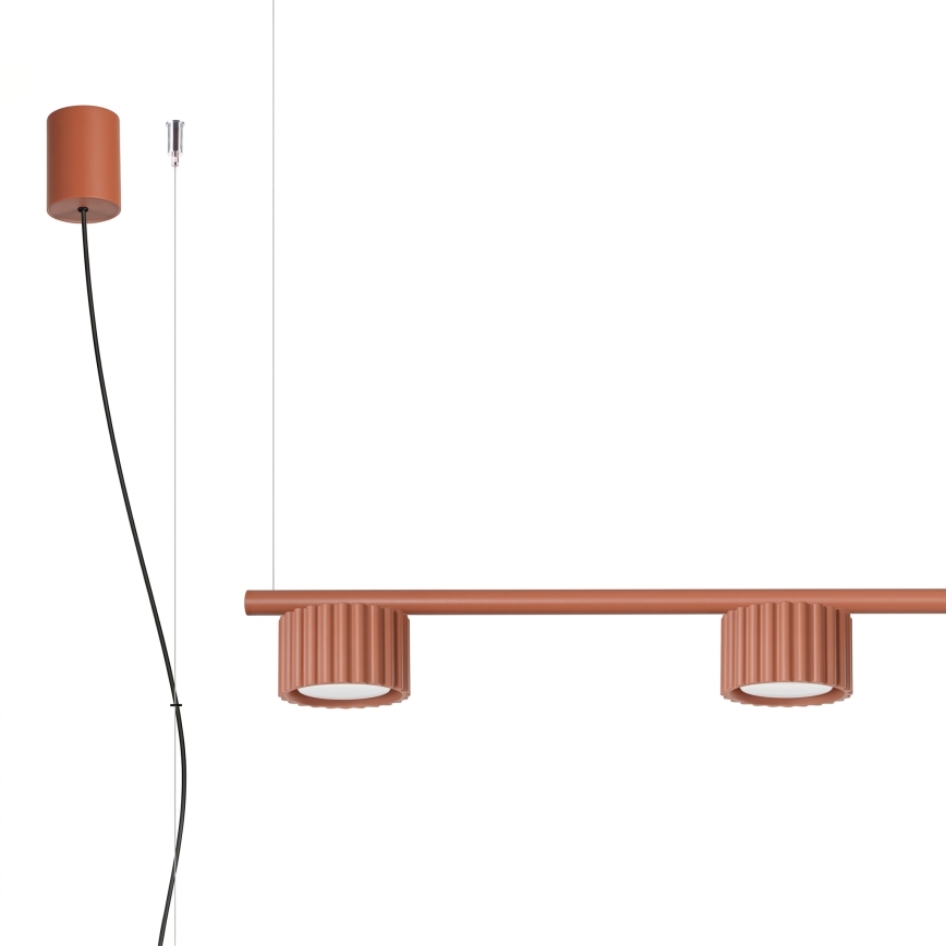 Viseči lestenec AURA na jeklenem kablu 4xGX53/10W/230V rdeča