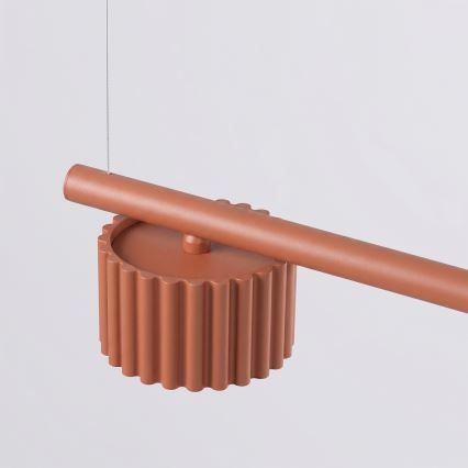 Viseči lestenec AURA na jeklenem kablu 4xGX53/10W/230V rdeča