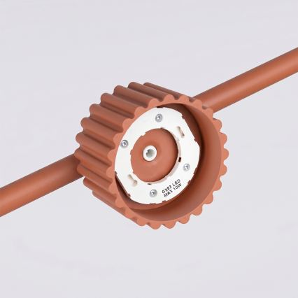 Viseči lestenec AURA na jeklenem kablu 4xGX53/10W/230V rdeča