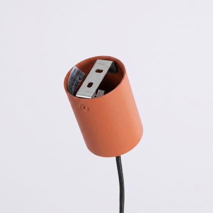 Viseči lestenec AURA na jeklenem kablu 4xGX53/10W/230V rdeča