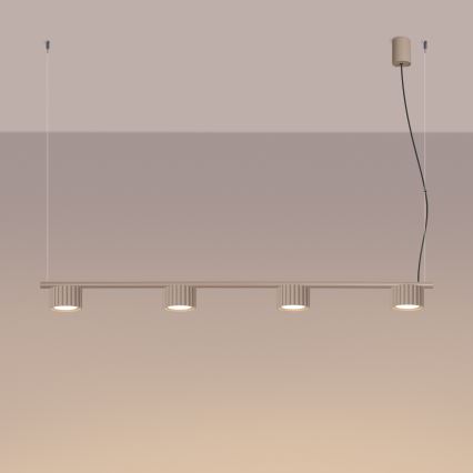 Viseči lestenec na kablu AURA 4xGX53/10W/230V taupe