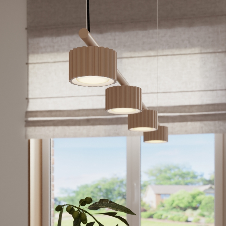 Viseči lestenec na kablu AURA 4xGX53/10W/230V taupe