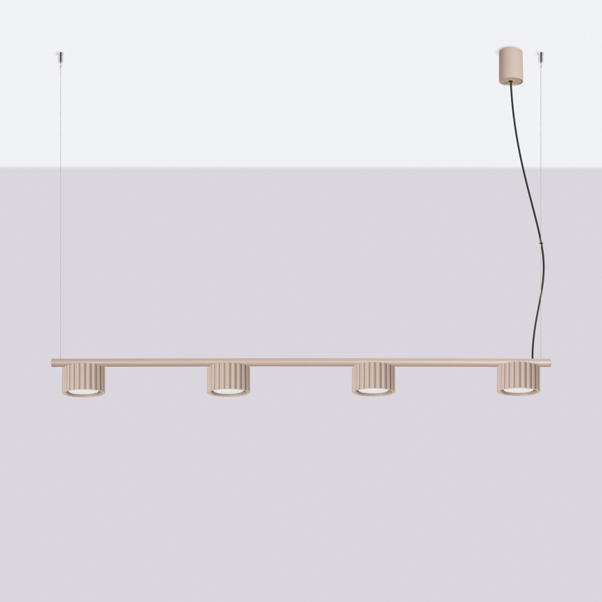 Viseči lestenec na kablu AURA 4xGX53/10W/230V taupe
