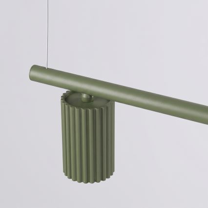 Lestenec na kablu KARBON 4xGU10/10W/230V, zelena