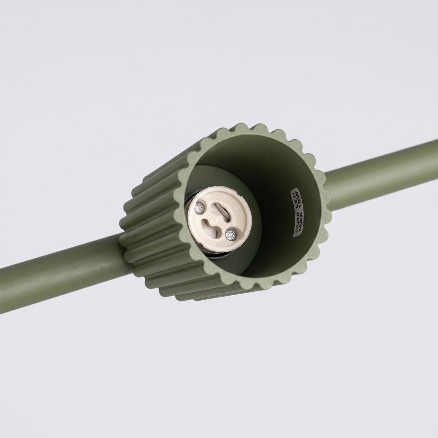 Lestenec na kablu KARBON 4xGU10/10W/230V, zelena