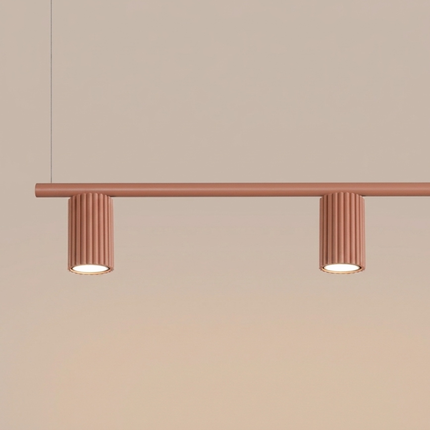 Lestenec na kablu KARBON 4xGU10/10W/230V oranžen