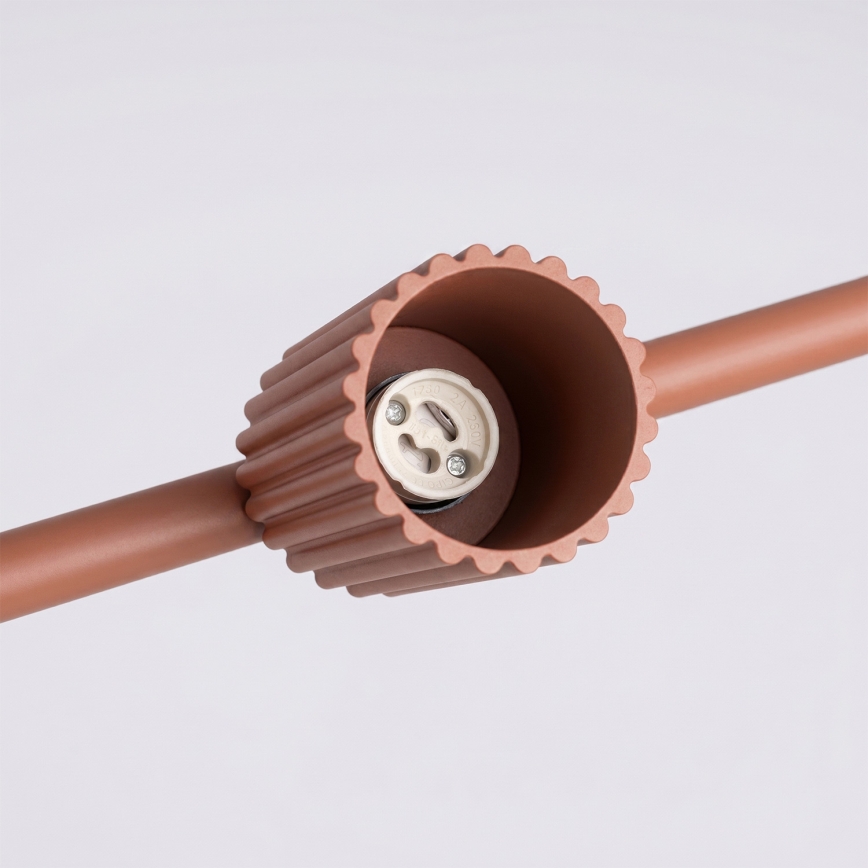 Lestenec na kablu KARBON 4xGU10/10W/230V oranžen
