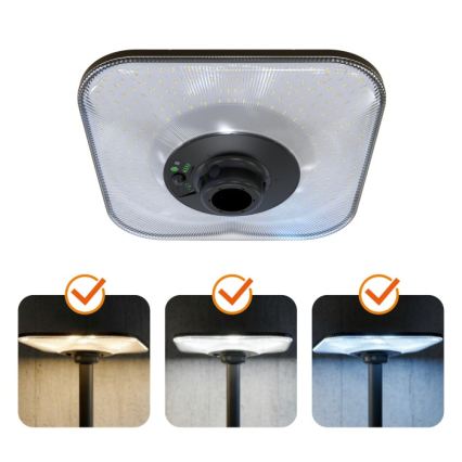 LED solarna ulična svetilka s senzorjem SOLSUMI LED/25W/3,2V 3000/4000/6500K IP54 24000 mAh + daljinski upravljalnik