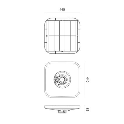 LED solarna ulična svetilka s senzorjem SOLSUMI LED/25W/3,2V 3000/4000/6500K IP54 24000 mAh + daljinski upravljalnik