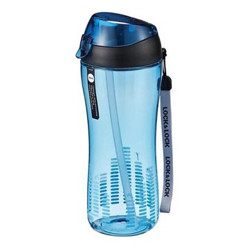 Športna steklenica s slamico 550 ml modra