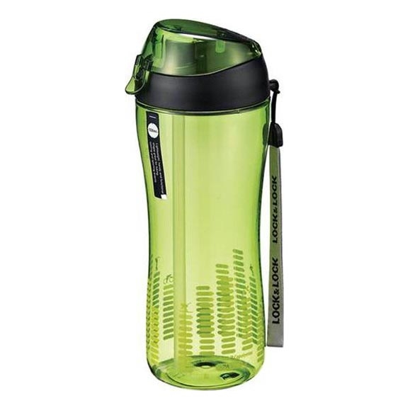 Športna steklenica s slamico 550 ml zelena
