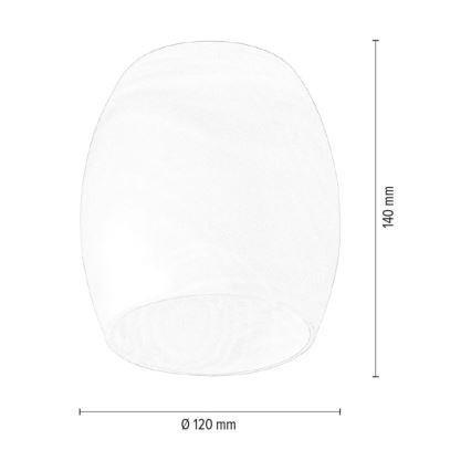 Nadomestni senčnik za lestenec in stenski svetilka PISA E27 pr. 12 cm bela