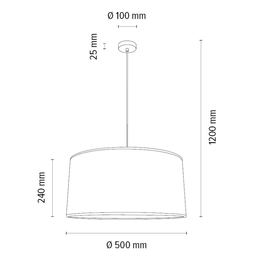 Lestenec na vrvici BENITA 1xE27/40W/230V krem barva/hrast – FSC certifikat