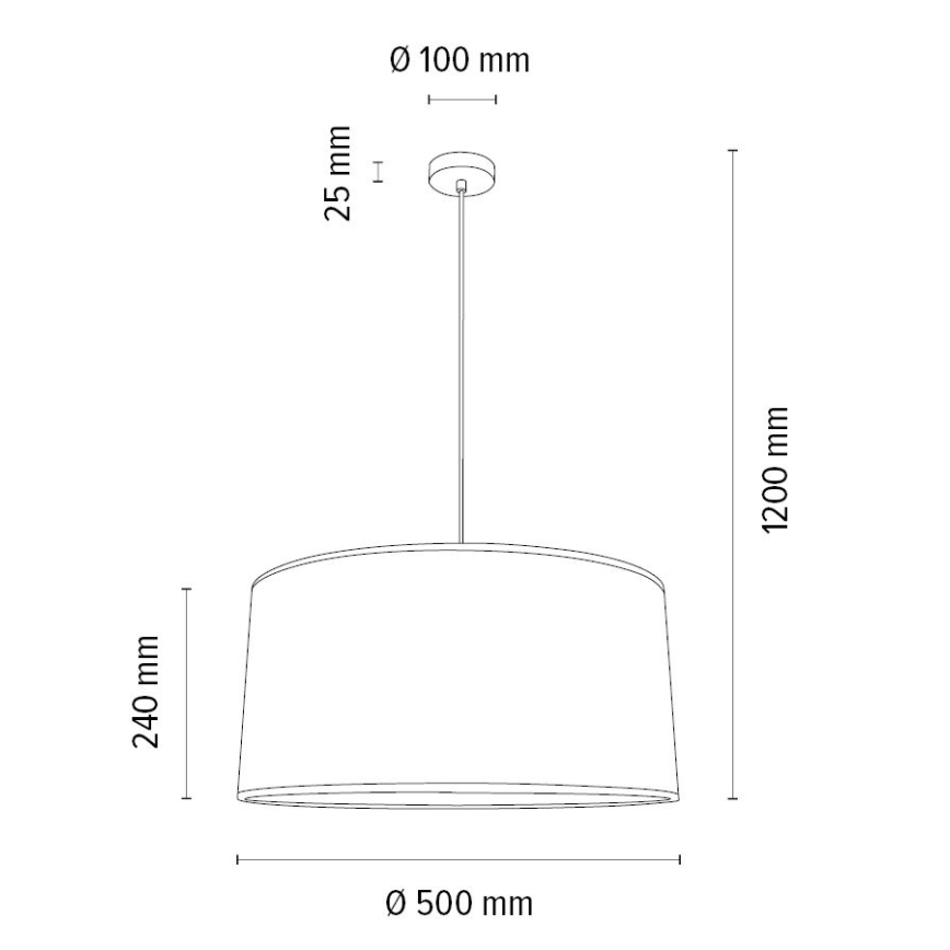 Lestenec na vrvici BENITA 1xE27/40W/230V bela/hrast – FSC certifikat