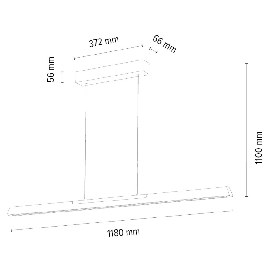 LED Zatemnitveni lestenec na vrvici JONAS LED/16,5W/230V hrast