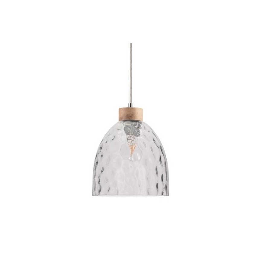 Lestenec na vrvici ALESSANDRO 1xE27/60W/230V hrast - FSC certifikat