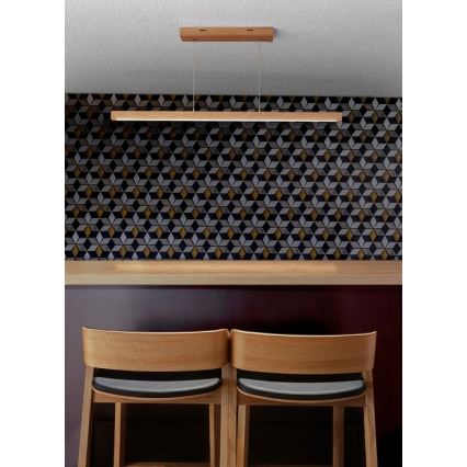 LED zatemljiv lestenec na kablu SMAL LED/12W/230V hrast