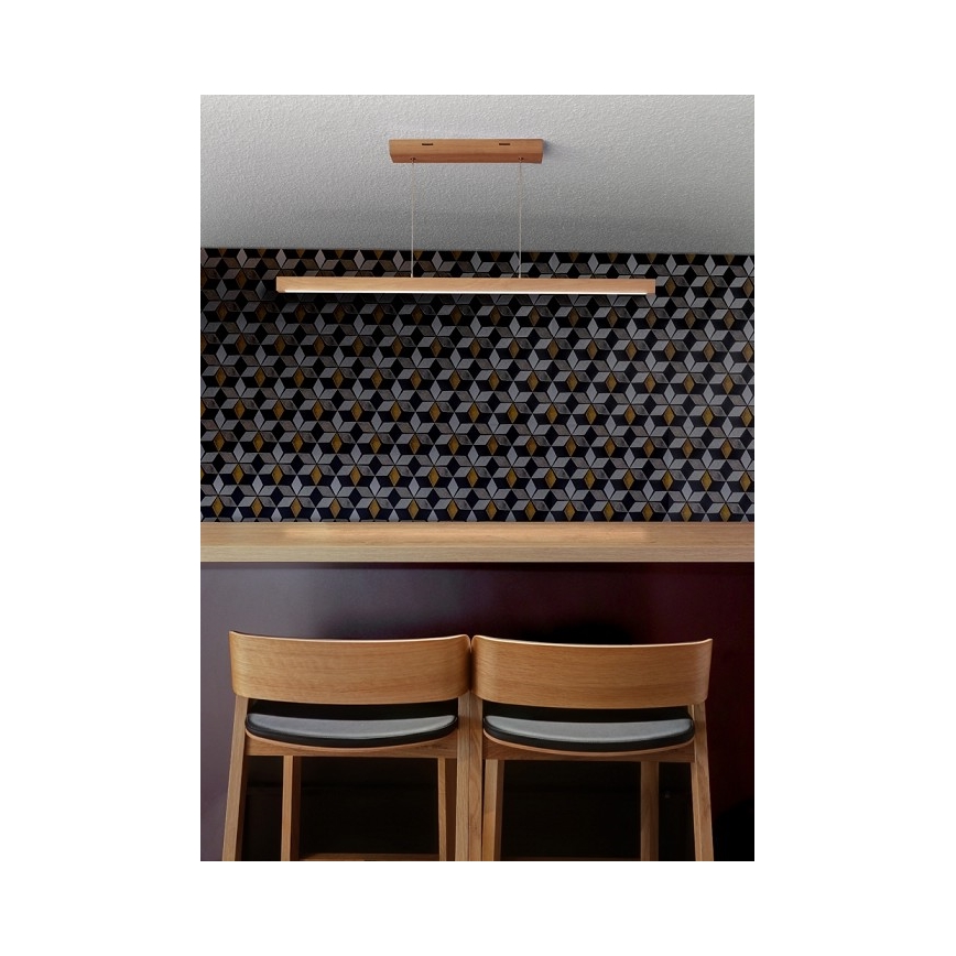 LED zatemljiv lestenec na kablu SMAL LED/12W/230V hrast