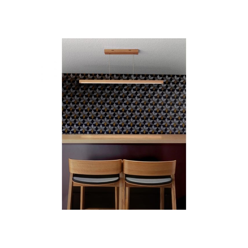 Zatemnljiv LED lestenec SMAL na kablu LED/18W/230V hrast