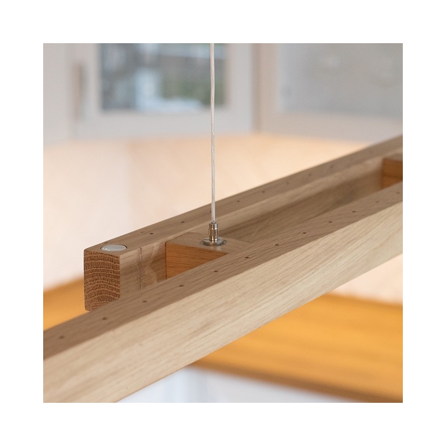 Zatemljiv LED lestenec na kablu SMAL 2xLED/22,5W/230V 2700/4000/6500K hrast