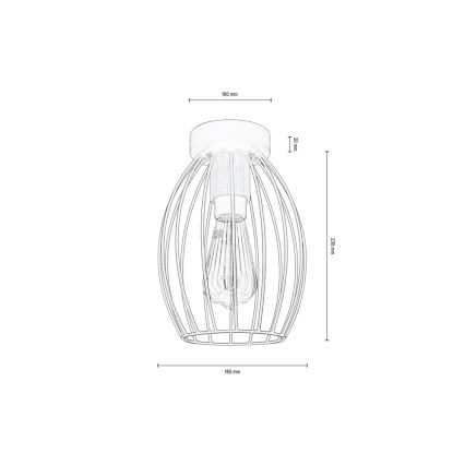 Stropna svetilka GUNNAR 1xE27/60W/230V hrast - FSC certifikat