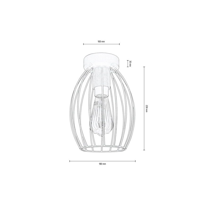 Stropna svetilka GUNNAR 1xE27/60W/230V hrast - FSC certifikat
