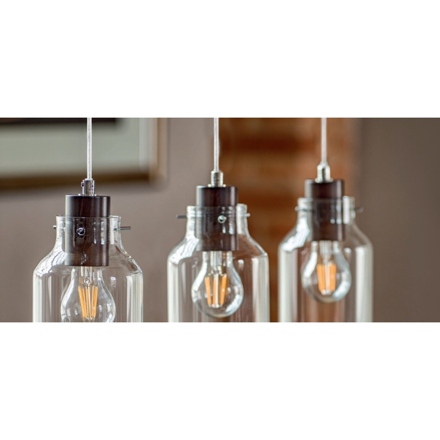 Lestenec na vrvici ALESSANDRO 1xE27/60W/230V bukev - FSC certifikat