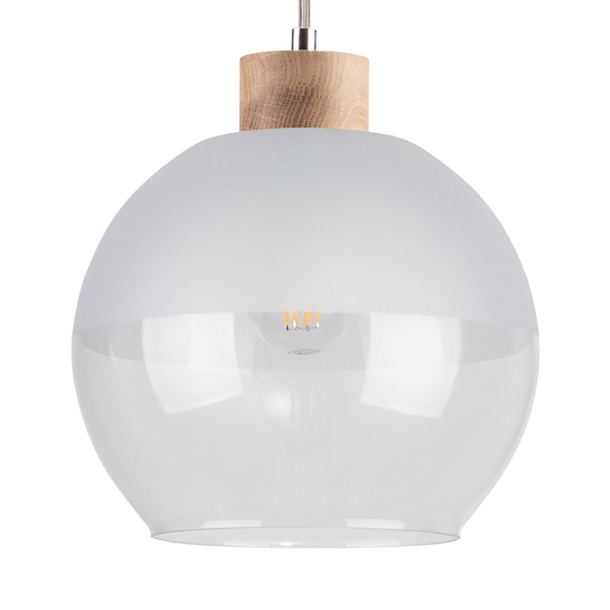 Lestenec na vrvici ALESSANDRO 1xE27/60W/230V hrast - FSC certifikat