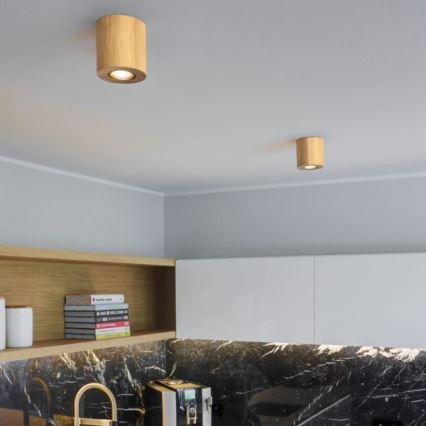 Stropna svetilka WOODDREAM 1xGU10/6W/230V hrast - FSC certifikat