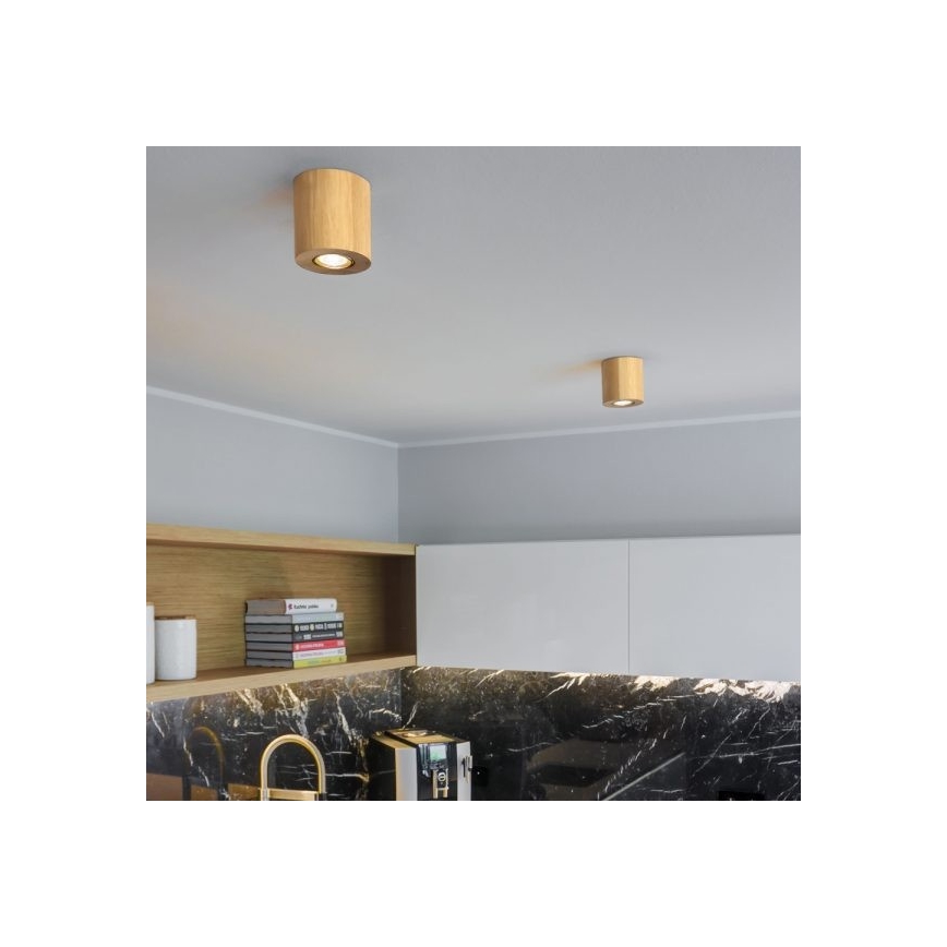 Stropna svetilka WOODDREAM 1xGU10/6W/230V hrast - FSC certifikat